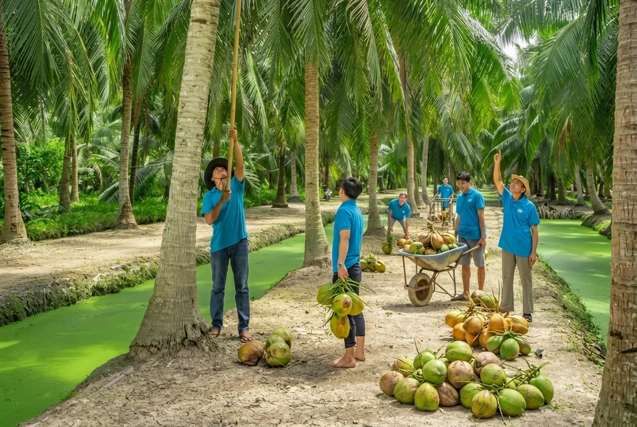 Cập nhật giá dừa theo các loại và khu vực