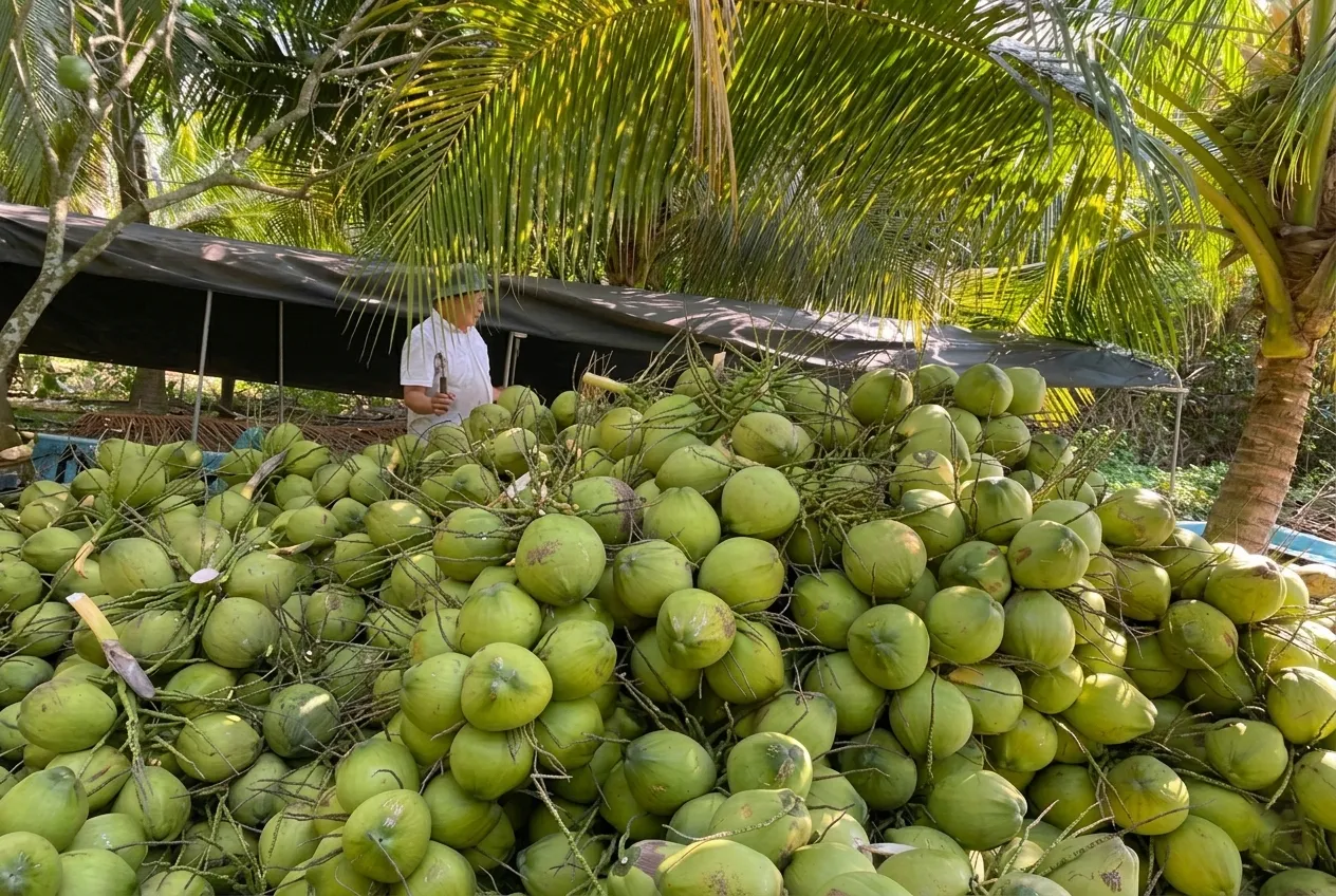 Vựa dừa Đồng Tháp